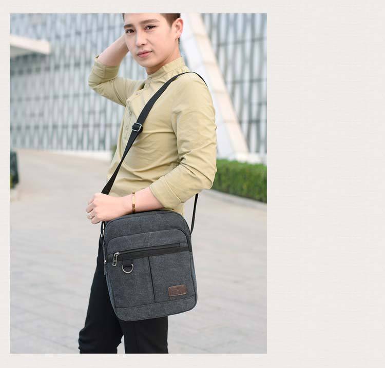 Túi đeo chéo vải bố RongGaoDar