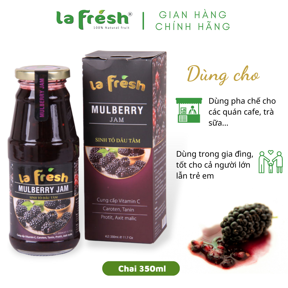 [HCM]Sinh Tố Dâu Tằm Lafresh Đà Lạt 350ml