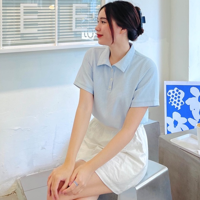 Áo polo xanh Fabric Holic