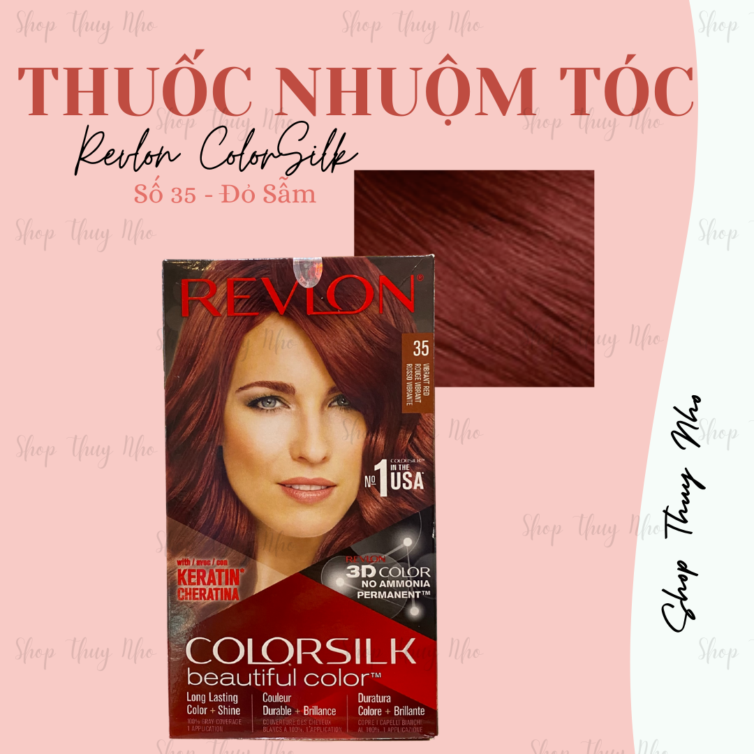 Thuốc nhuộm tóc Revlon Colorsilk số 35 (Vibrant Red - Đỏ Sẫm)