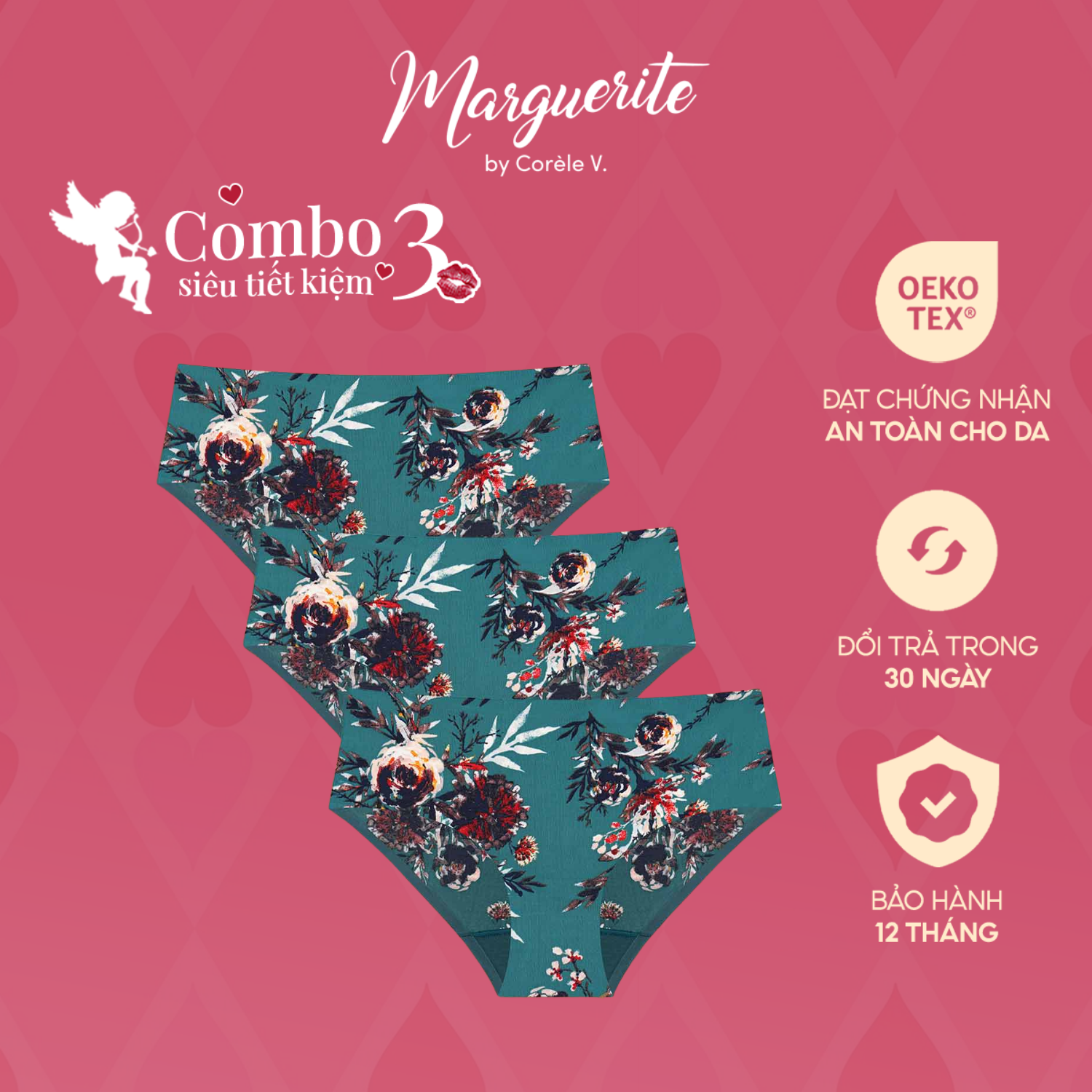 COMBO 3 QUẦN LÓT NỮ – MARGUERITE – 03058
