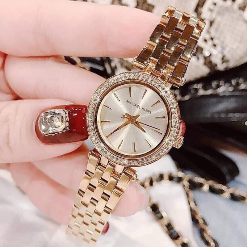 [HCM]Đồng hồ nữ dây kim loại Michael Kors MK3366 fullbox Đồng hồ nữ mặt tròn chống nước Đồng hồ nữ cao cấp