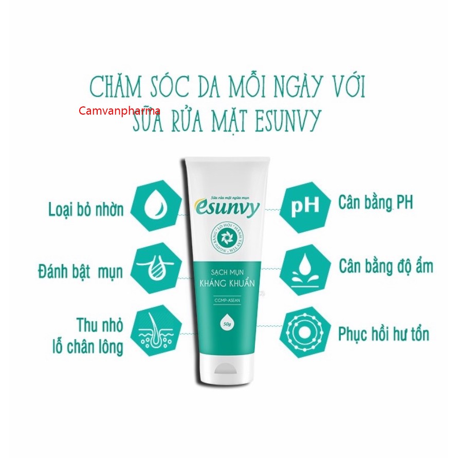 Sữa rửa mặt ngừa mụn ESUNVY