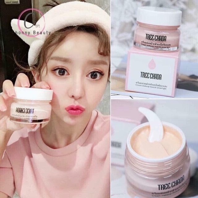 [HCM]Kem che khuyết điểm TREECHADA Cream makeup snow light Thái Lan
