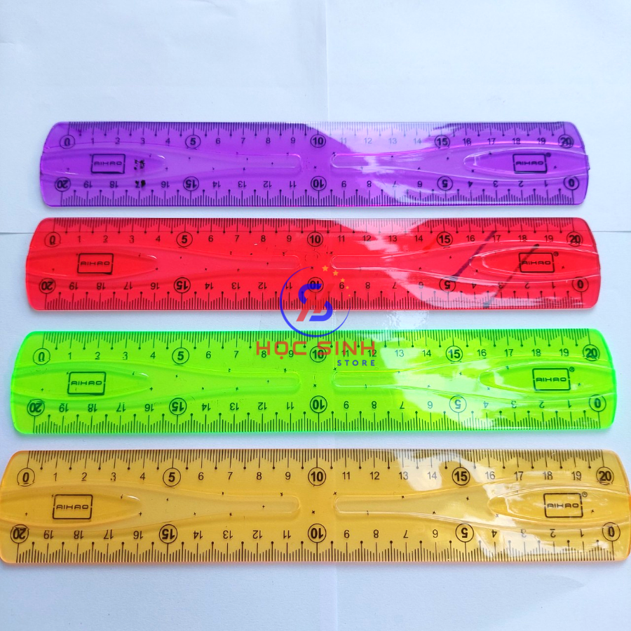 Combo 2 Cây Thước Dẻo Màu 20cm Aihao No.200 ( Giao mẫu ngẫu nhiên )