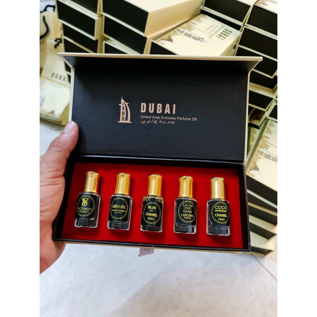 SET 5 CHAI TINH DẦU NƯỚC HOA DUBAI