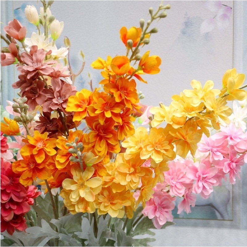 Cành Hoa Phi Yến Lụa Cao cấp, Hoa Phi Yến Giả 015