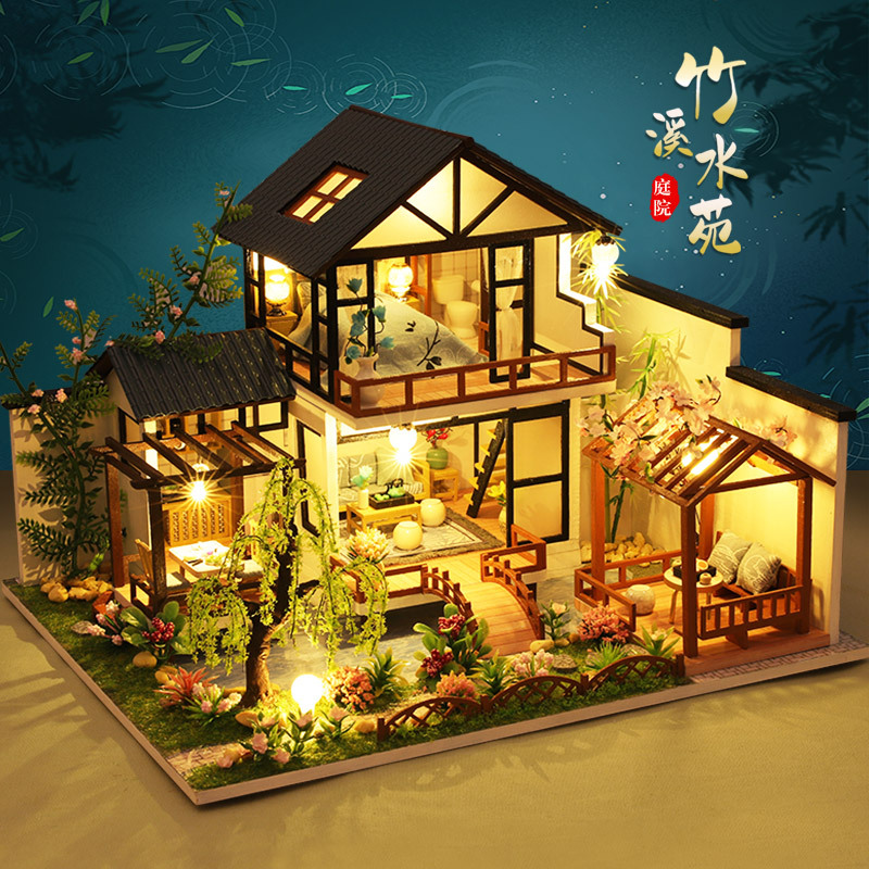 Mô hình nhà gỗ mini 3D tự lắp ráp - MH001