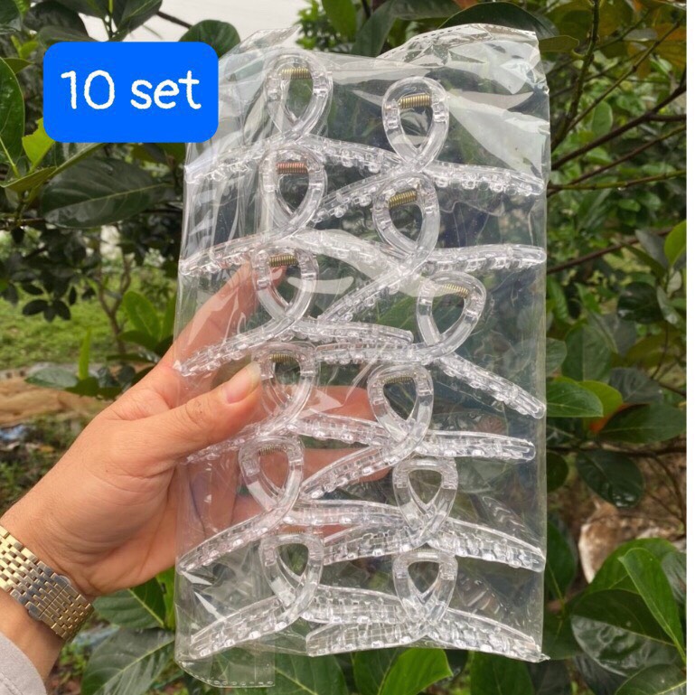 Vỉ 12 kẹp tóc càng cua nhiều mẫu
