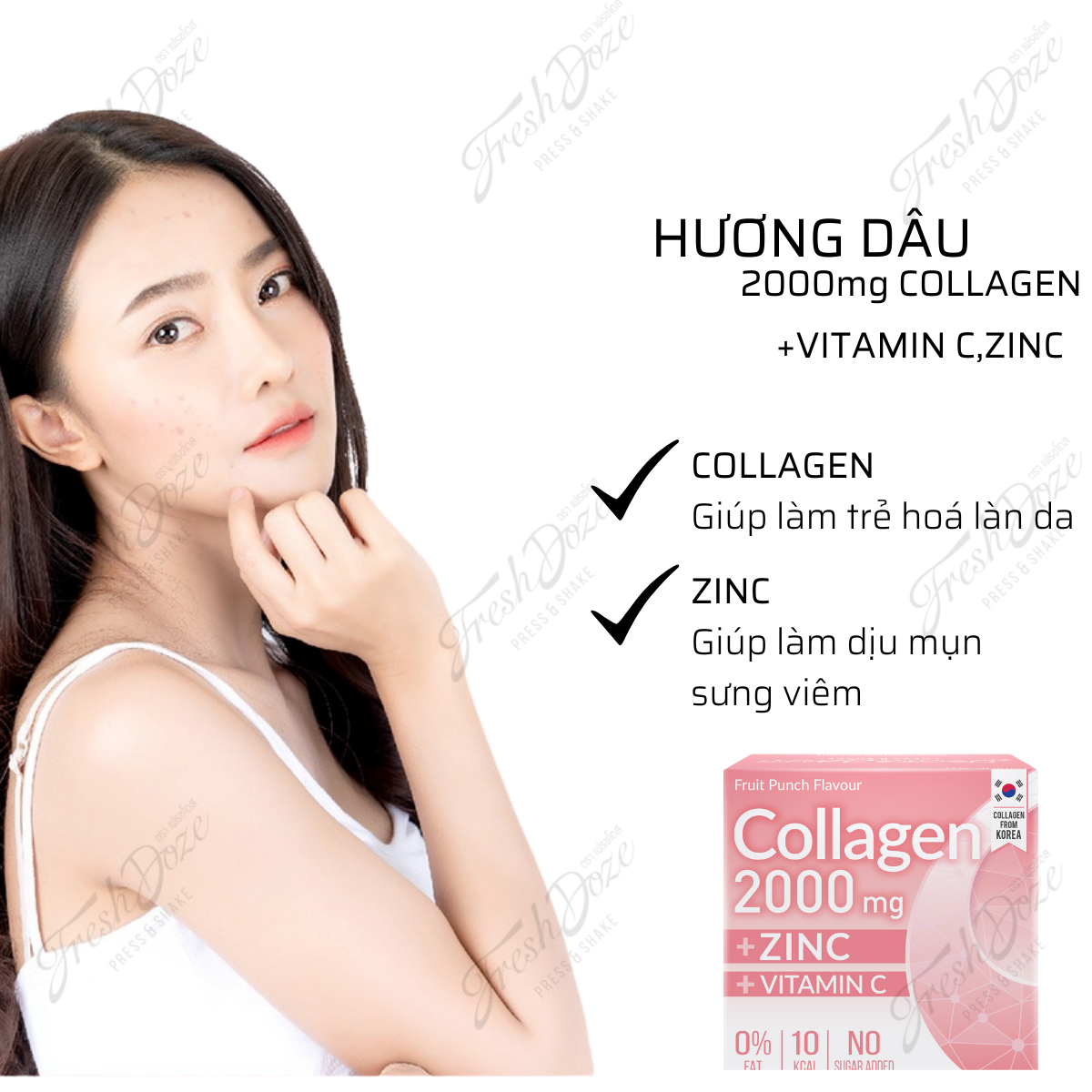 Pack 30 hộp Collagen FreshDoze ZinC