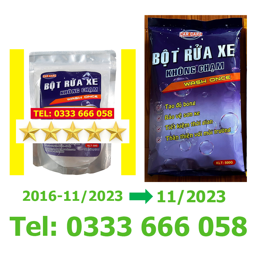 Bột rửa xe không chạm Wash Once 2023 500gram