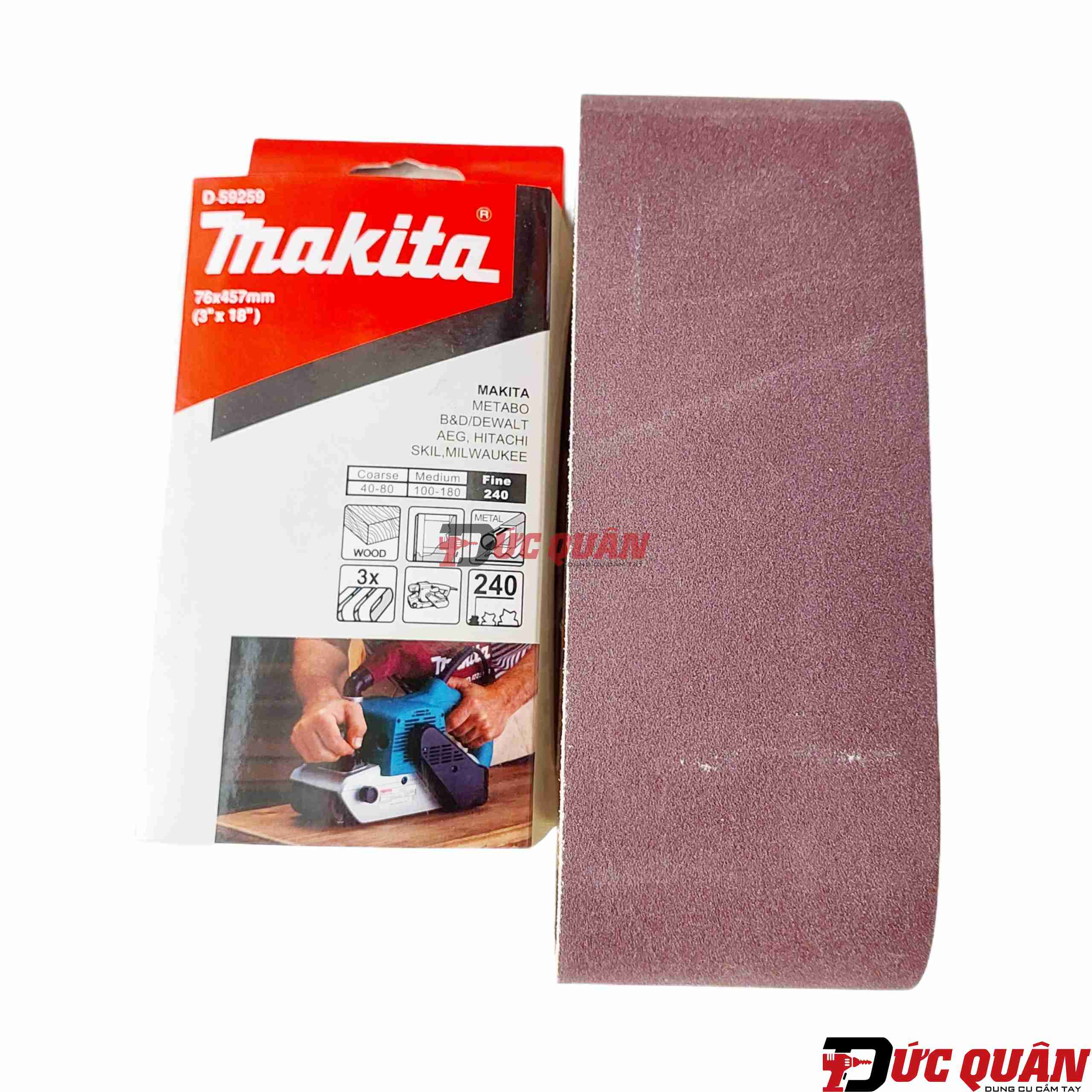 Bộ giấy nhám băng Makita