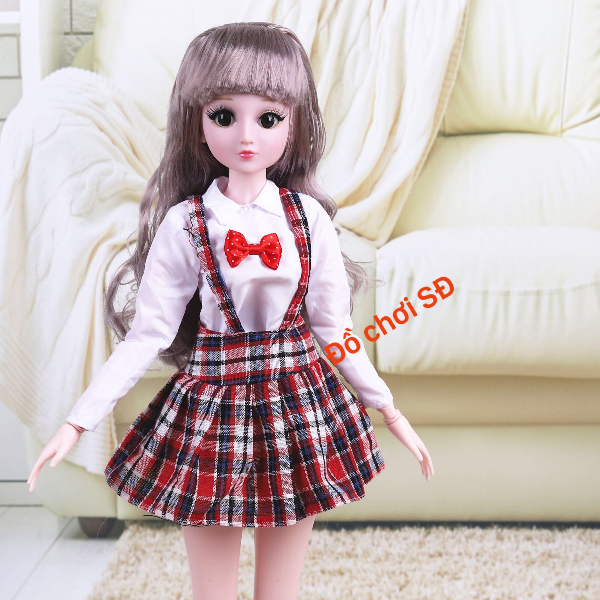 Đầm học sinh ( búp bê 60 cm ) - 1 cái ngẫu nhiên )