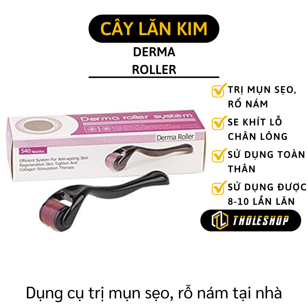 Cây lăn kim - Cây lăn kim tay ZGTS 540 đầu kim 0.05mm giảm seo, chăm sóc da mặt - Lăn kim mặt spa