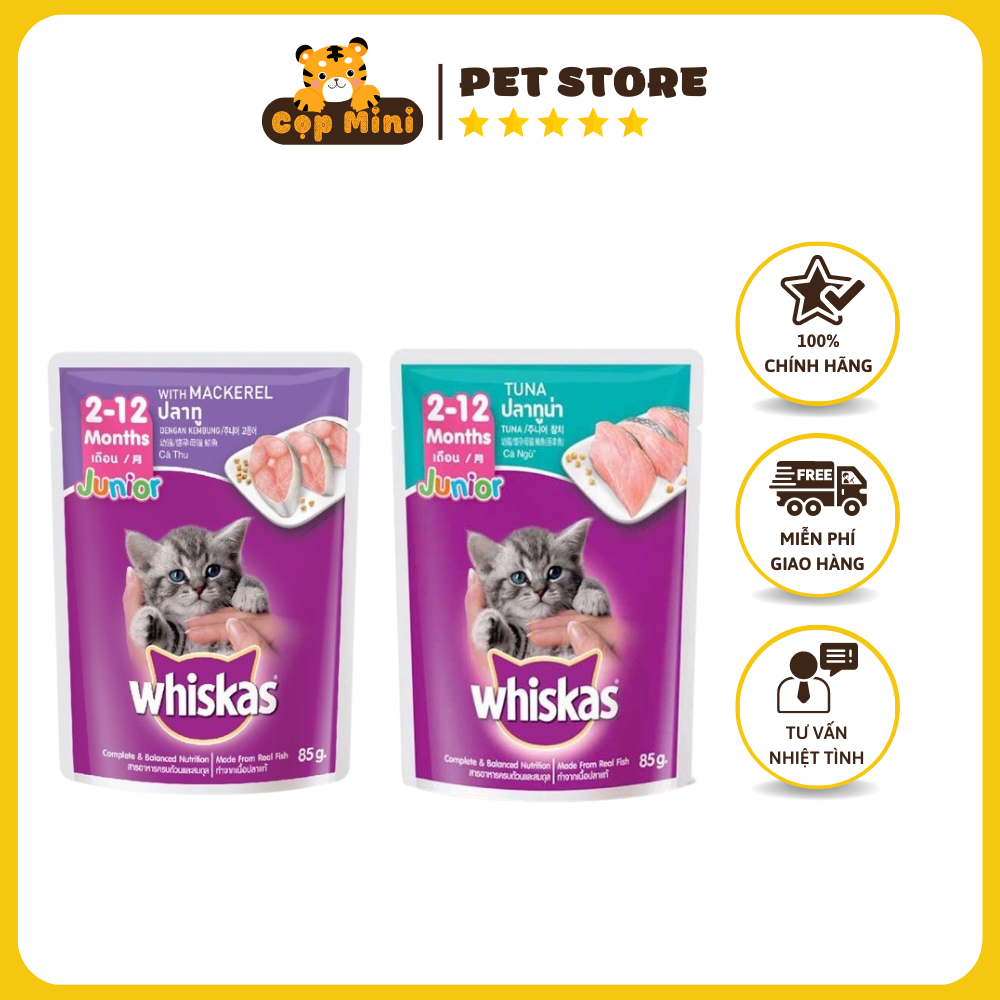 Combo 24 Gói Pate Mèo Con Whiskas 80g [ date 2024]