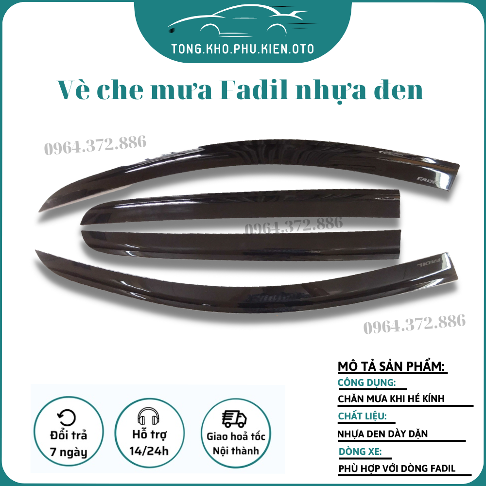 Vè che mưa xe vinfast fadil 2019-2023 nhựa đen dày
