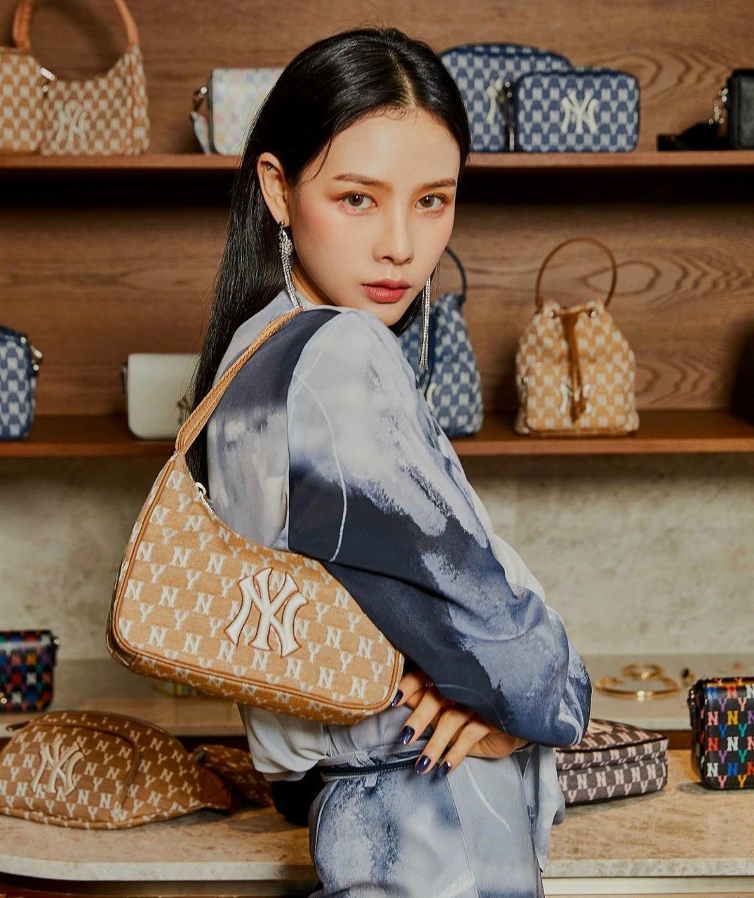 Túi DENIM NY túi kẹp nách