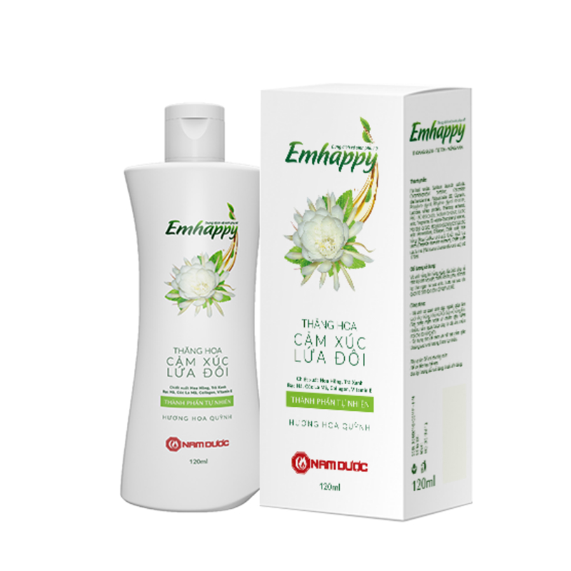 Dung dịch vệ sinh phụ nữ Emhappy (Hương Hoa Quỳnh) chai 120ml
