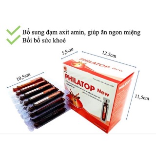 Philatop New Đại Uy ống nhựa, dùng cho trẻ biếng ăn chậm lớn (hộp 20 ống)