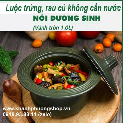 [HCM]nồi sứ minh long 1L vành tròn - nồi đất minh long