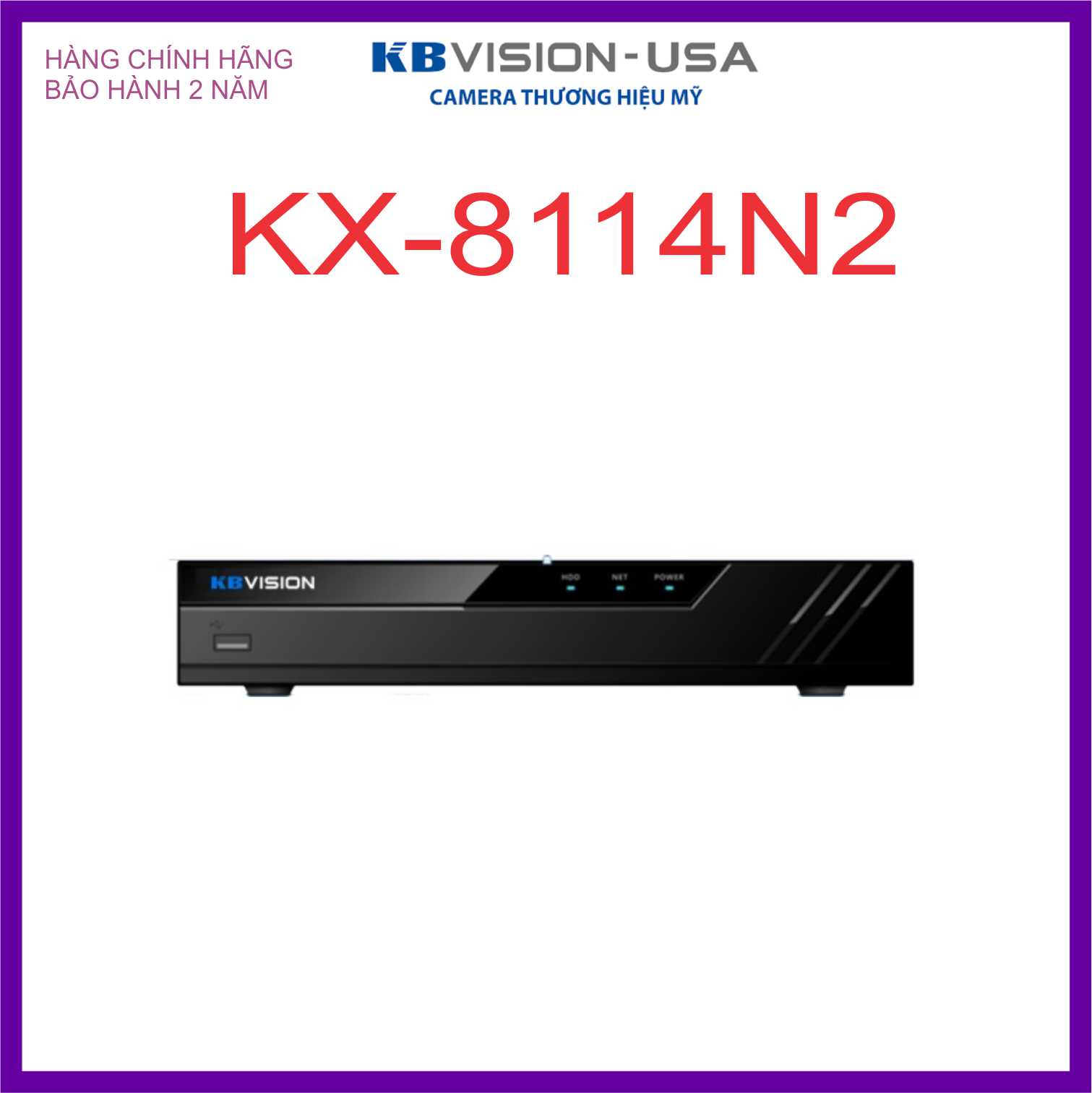 ĐẦU GHI IP KX-8118N2 4 KÊNH KBVISION