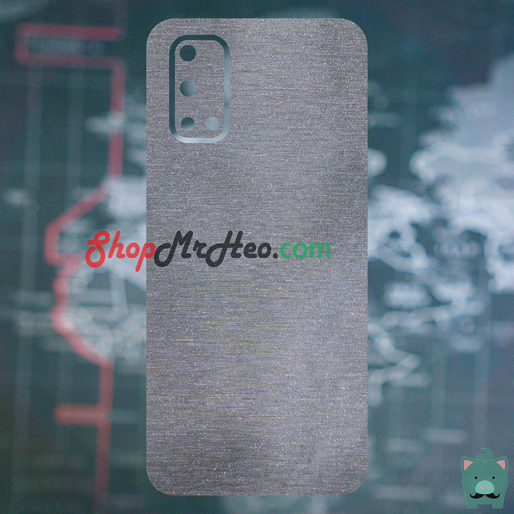 [HCM]SKin Dán Mặt Sau Lưng Vân Nhôm Realme Q2