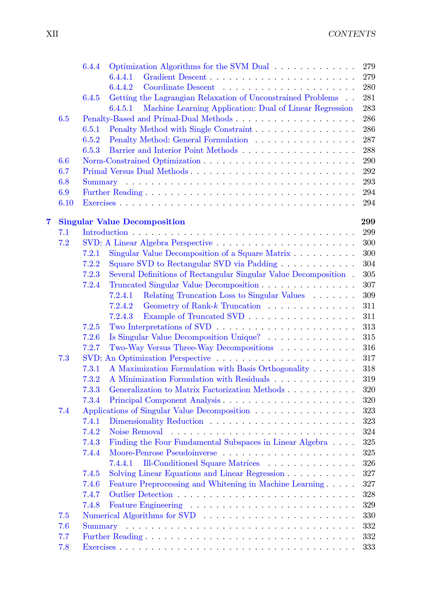 Linear Algebra and Optimization for Machine Learning: A Textbook