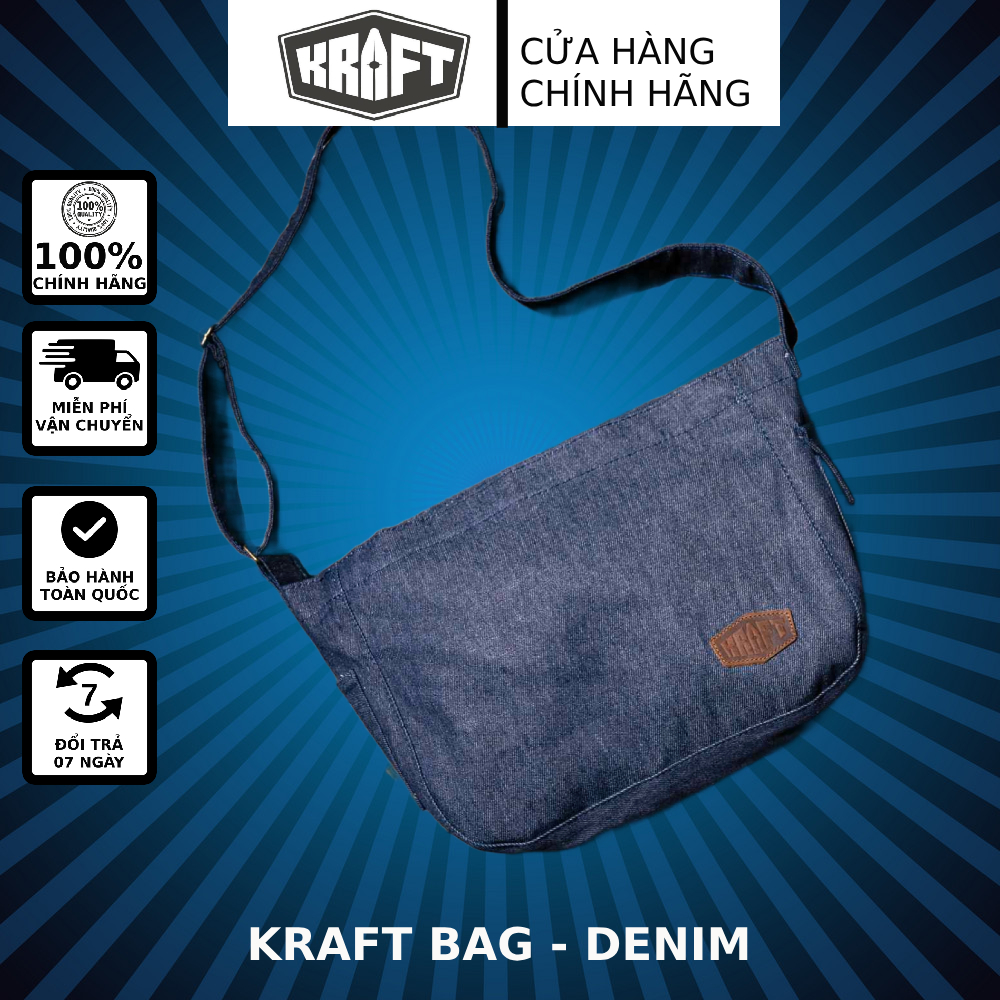 Túi đeo chéo Kraft Cargo Denim (Satchel Bag)