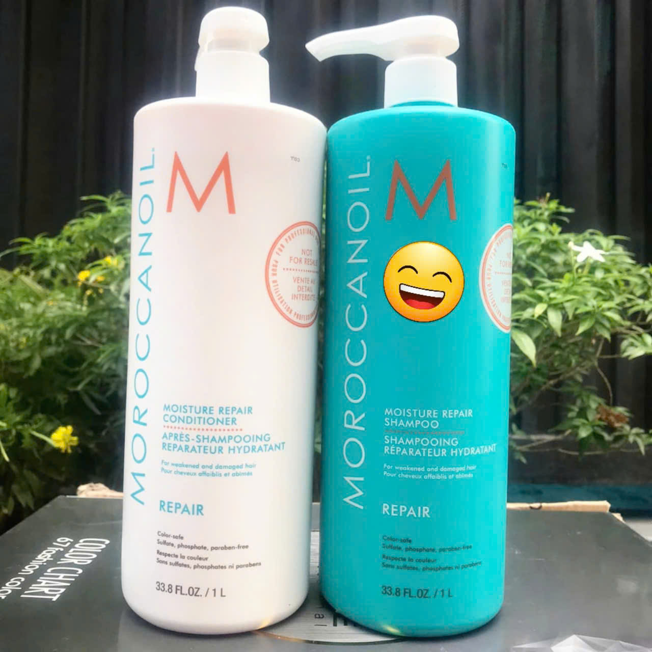 Bộ Dầu Gội và Xả Phục Hồi Tóc Moroccanoil Moisture Repair - Hàng Chính Hãng 1000ml