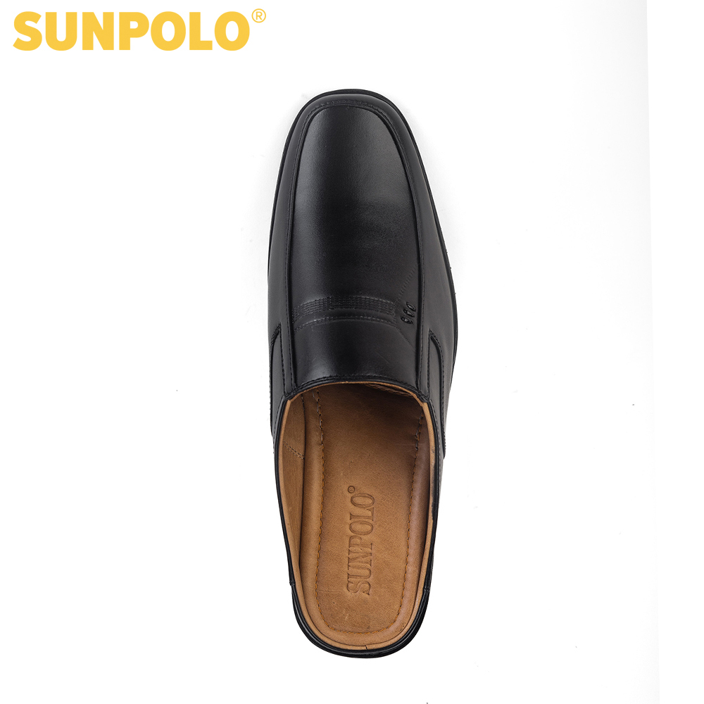Dép Sapo Nam Da Bò SUNPOLO SPO001 (Đen, Nâu)