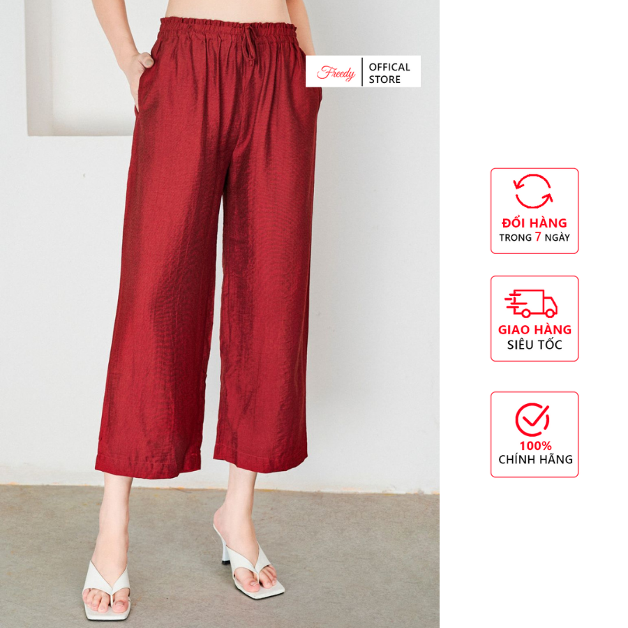 Quần dài suông đũi bamboo cạp chun