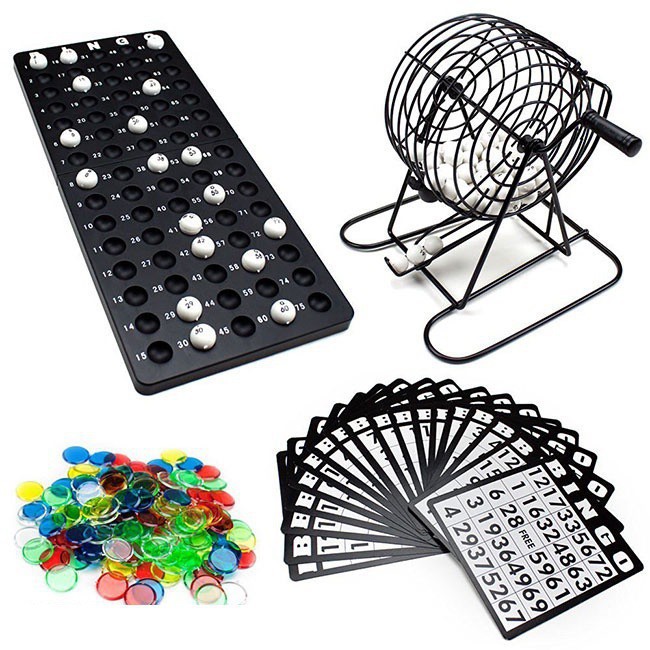 Bộ đồ chơi lô tô bingo lồng sắt