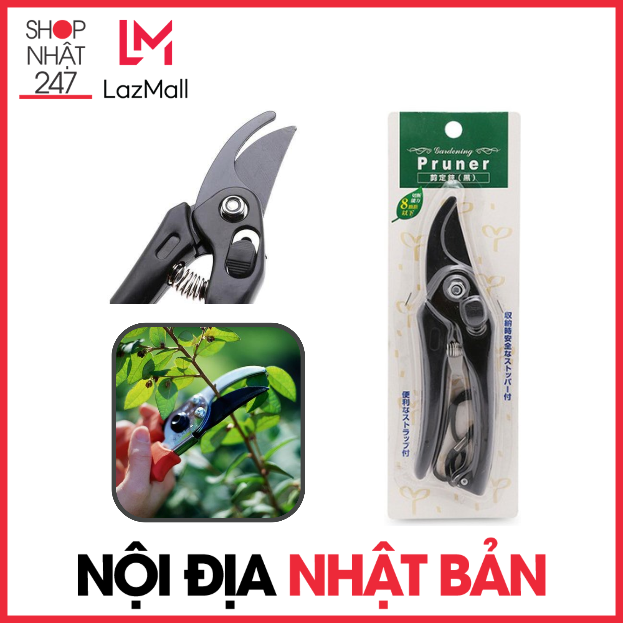 Kéo Cắt Tỉa Cây Cảnh SANADA Cao Cấp nội địa Nhật Bản