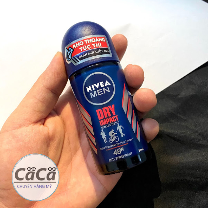 Lăn khử mùi nam Nivea Men Dry Impact 50ml ngăn mùi Khô thoáng suốt 48 giờ cao cấp
