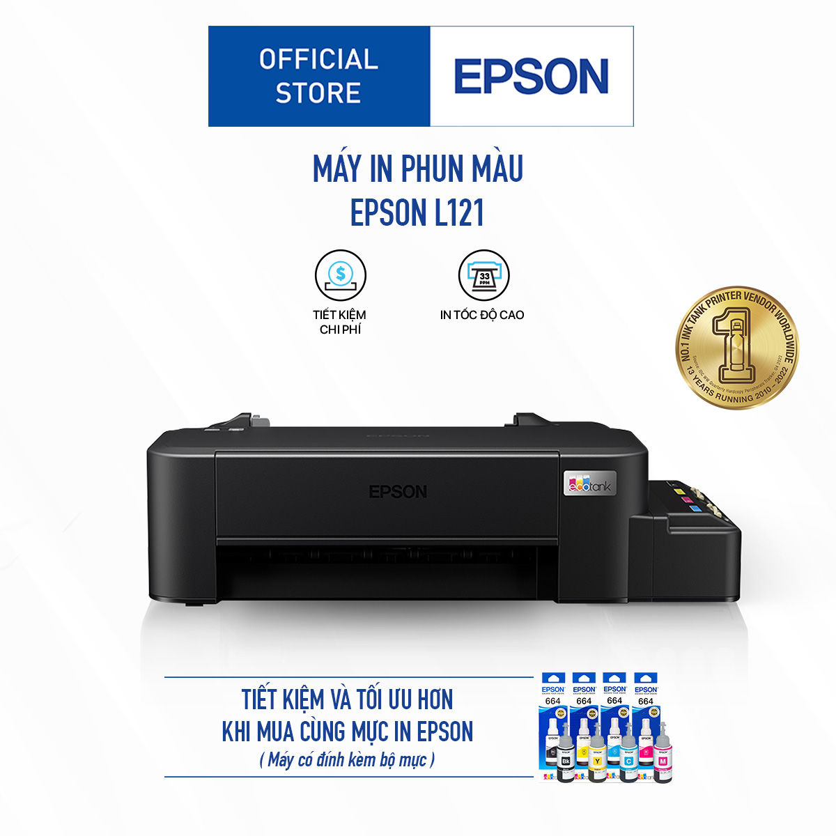 Máy in phun màu Epson Ecotank L121