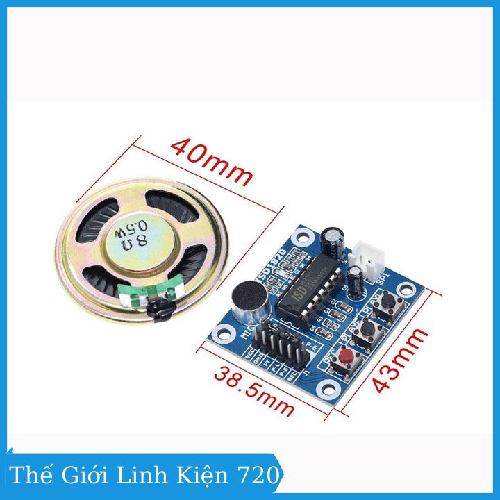 Module ghi âm ISD1820 V2 3-5V thu phát âm thanh