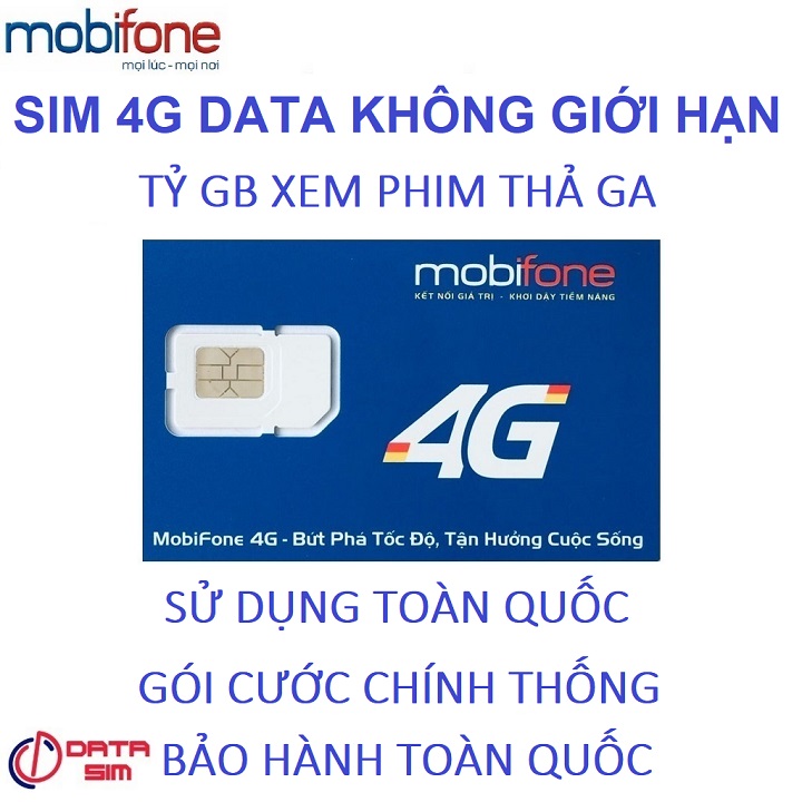 Sim 4G mobifone tỷ GB có sẵn 2 tháng sử dụng 99