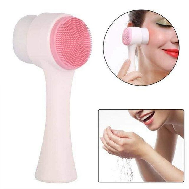 Cọ Rửa Mặt 2 Đầu sillicon Mịn màng