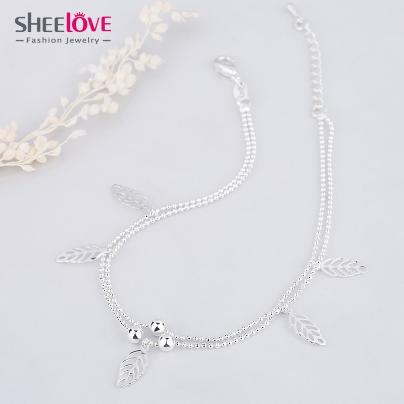 [HCM]Lắc chân siêu rẻ mẫu mới Hot trend Chiếc lá xinh xắn dễ thương