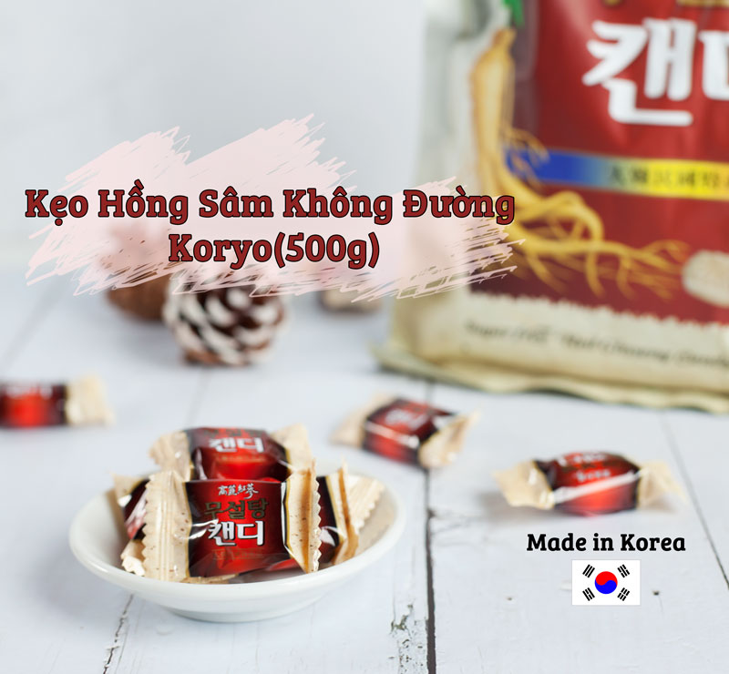 Kẹo hồng sâm không đường 500gram