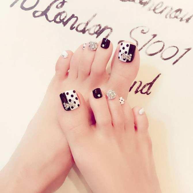 Bộ 24 Móng chân giả ,nail giả , móng giả C3(Tặng kèm keo dán móng)