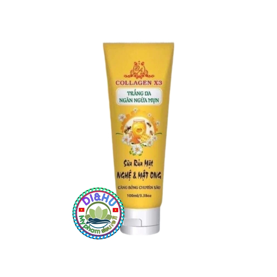 Sữa Rửa Mặt Collagen X3 - Nghệ Và Mật Ong - 100ml