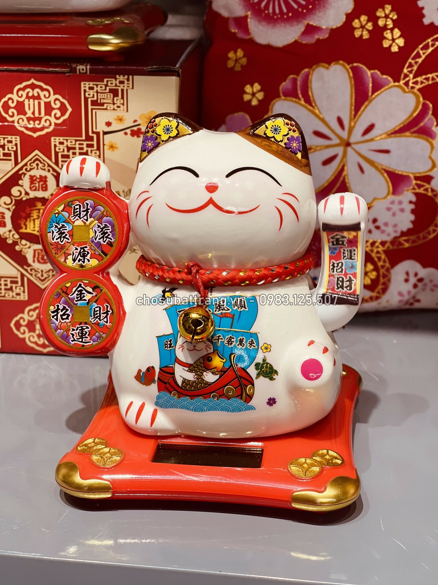 Mèo thần tài mini - Mèo may mắn size 10cm