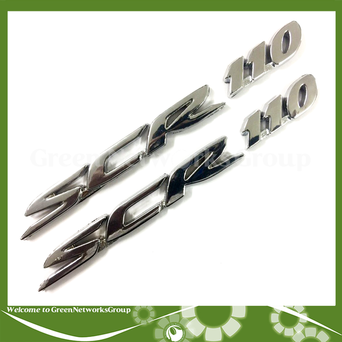 [HCM]Tem dán xe máy chữ nổi xe SCR 110 mạ xi niken Greennetworks