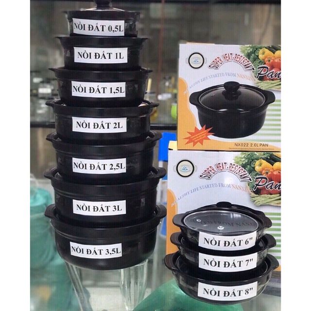 Nồi đất 1L kho tộ, nấu mỳ