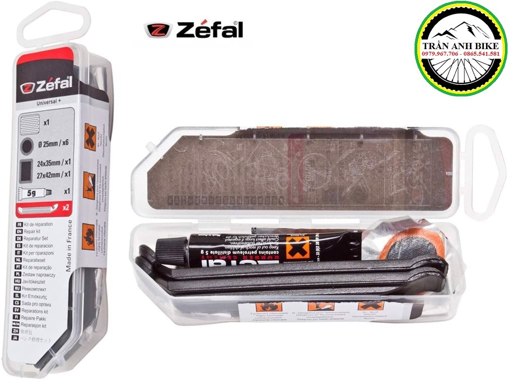 Bộ dụng cụ vá săm ruột xe đạp Zefal chính hãng