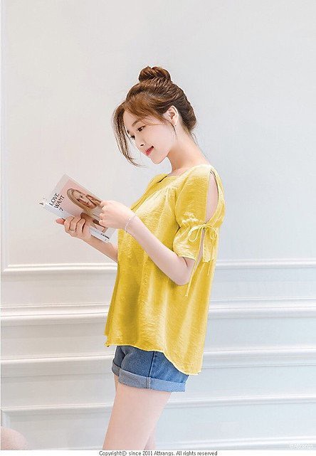 Áo Kiểu Nữ Cổ Vuông Tay Xẻ