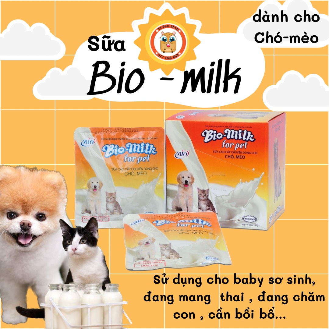 Sữa bột Bio dành cho chó, mèo 100gr - T3 PETS SHOP