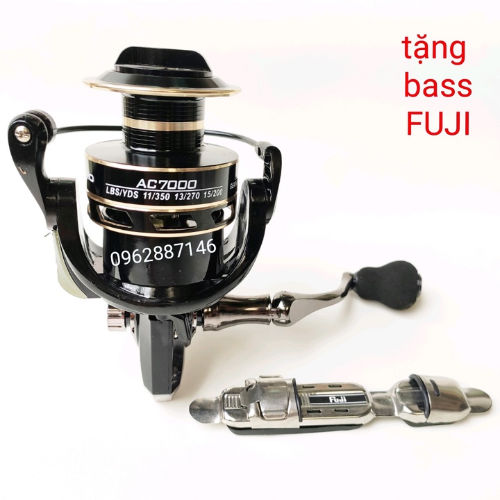 Máy Câu Cá kim loại AC 2-7000 tặng bass fuji