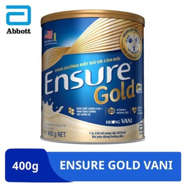 Sữa bột Ensure Gold Abbott 400g date 10/2024